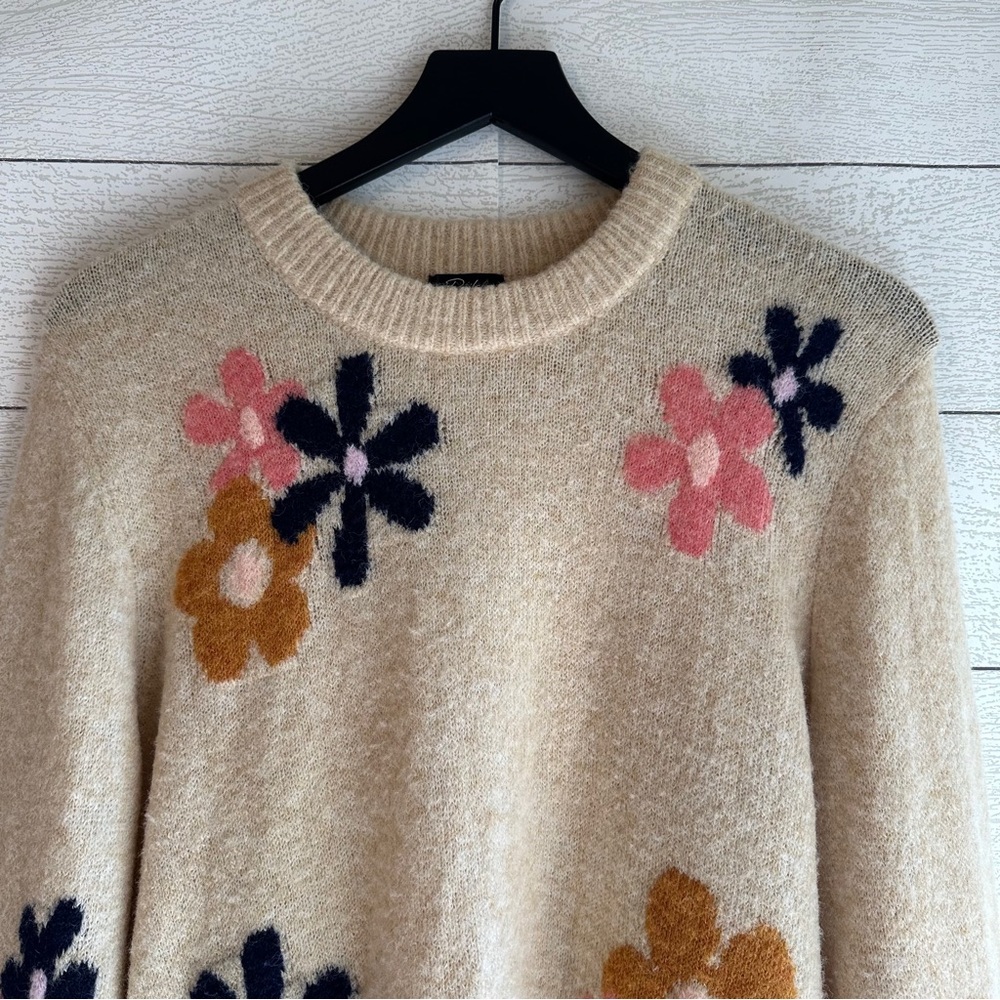 RAILS CONNIE ANISE CREW NECK WOOL BLEND SWEATER JEWEL FLORAL MEDIUM - Picture 6 of 13